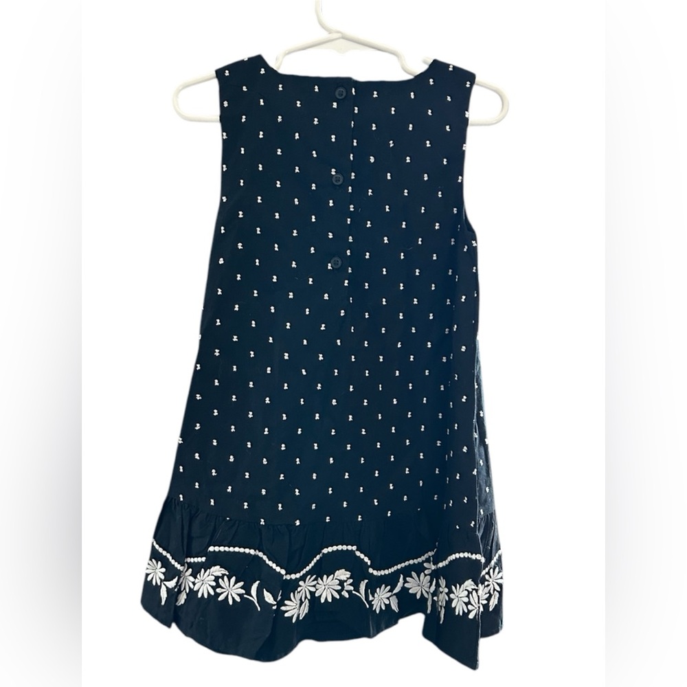 🎉HP🎊🆕Janie and Jack Black Dress with White Embroidery - Picture 2 of 5